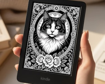 Majestic Cat Kindle Lock Screen – Borderless Wallpaper (Digital Download)