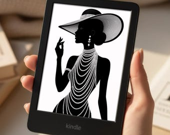 Kindle Lock Screen – Pearl Lady Portrait Wallpaper (digitale download)
