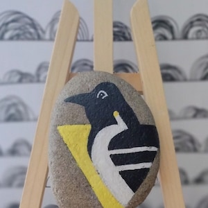 Hand painted Pittsburgh Penguins rock