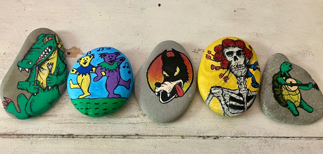 Dead Rocl Hand Painted Grateful Dead Rock Set | Dead and Company - Etsy