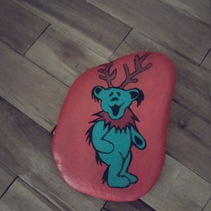 Hand painted Grateful Dead Christmas Dancing Bear