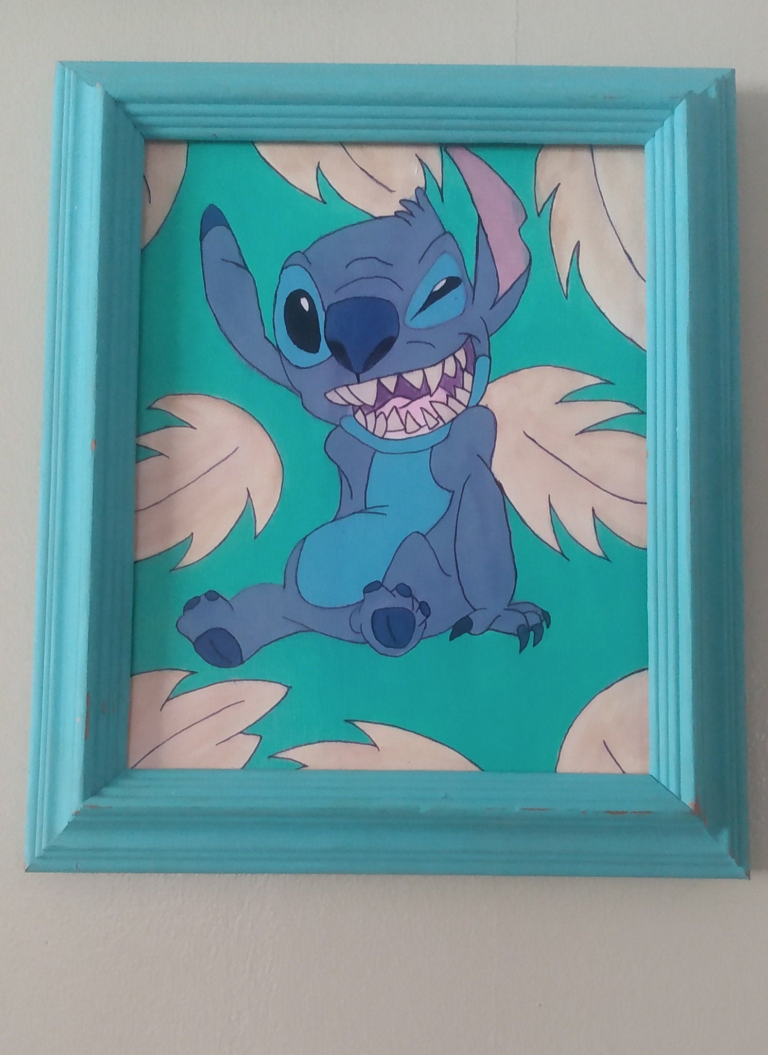Hand Painted Lilo & Stitch Wall Art Etsy