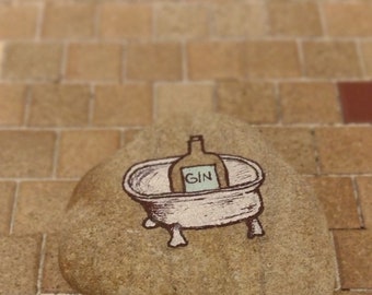Hand painted Phish Bathtub Gin rock | Phish lyric | Phish Art | Phish tour | Phish gift