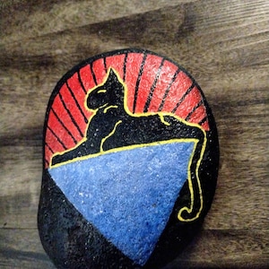 Hand painted Jerry Garcia Cats Under the Stars logo rock
