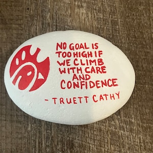 Hand painted Chick-fil-A rock