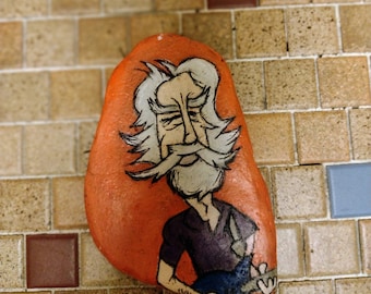 Hand painted Bob Weir rock