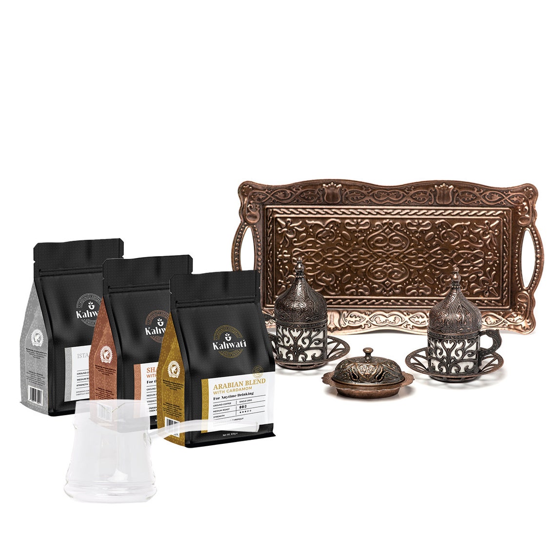 Coffee Gift Set Ottoman Set Golden Coffee Pot Sham blend