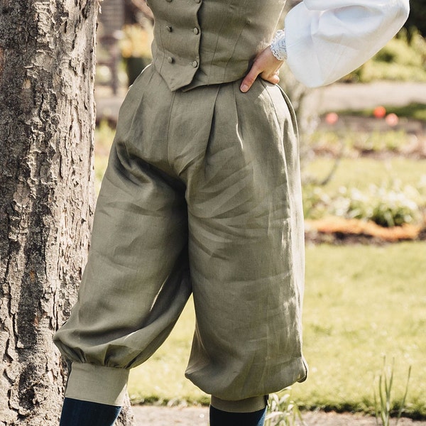 Victorian Linen Bloomers, vintage in edwardian style bicycle pants