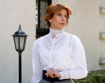 high neck vintage blouse