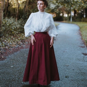 Edwardian skirt, tweed skirt, skirt with pockets, maxi skirt, victorian skirt, wool skirt, long skirt, victorian costume