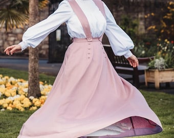Jumper dress, edwardian Skirt / dress : Linen Reenactment Clothing