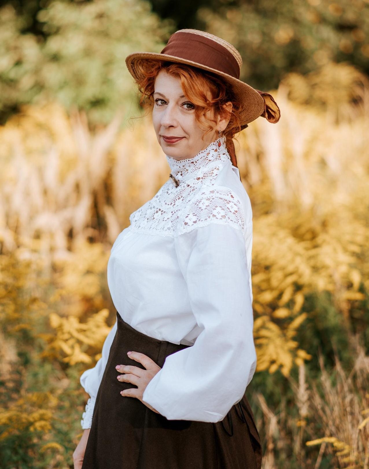 トップス 1900s Dorset Buttons Cotton Blouse トップス 1900s Dorset Buttons Cotton Blouse Antique