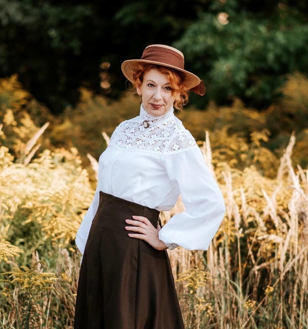 【deres】cotton drape blouse Draped shirt in cotton White - LOEWE