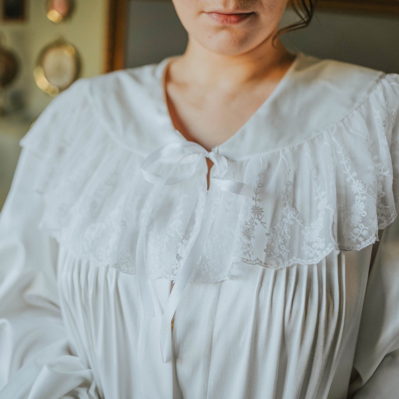 Dressing Gown, Vintage Robe, House Robe, Tea Gown, Satin Dressing Gown