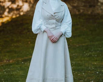 Linen clothing edwardian victorian style, anne of green gables, custom hand made