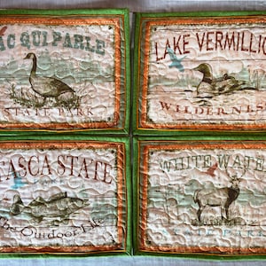 Park Wildlife Fabric Placemats Set of 4