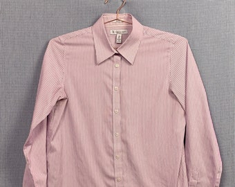 Hudson Room Women's Dress Shirt / Women's Cotton Dress Shirt / Pink Cotton Button-Up / Women's Cotton Button-Down / Early 2000's Shirts /