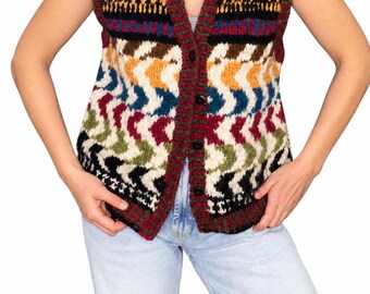VINTAGE SWEATER VEST / 100% Wool / J Peterman Company / Vintage Knit Vest / Wool Vest / Vintage Wool Jumper / Wool Jumper / Ugly Sweater /