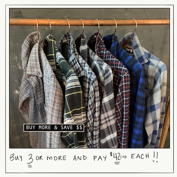 Vintage Thrifted Flannel Shirts Bundle/ PICK TWO S