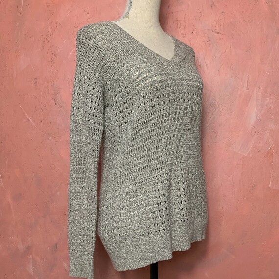 DKNY Beige Sweater / Beige Jumper / Vintage V-Nec… - image 4