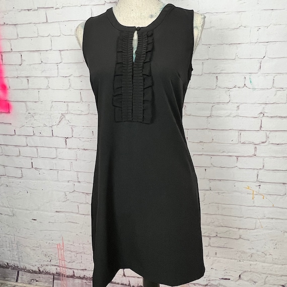 Black GAP Dress / Ruffled Black Dress / Ruffle Fr… - image 1