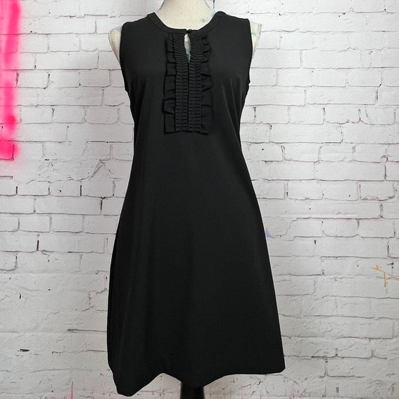 Black GAP Dress / Ruffled Black Dress / Ruffle Fr… - image 7