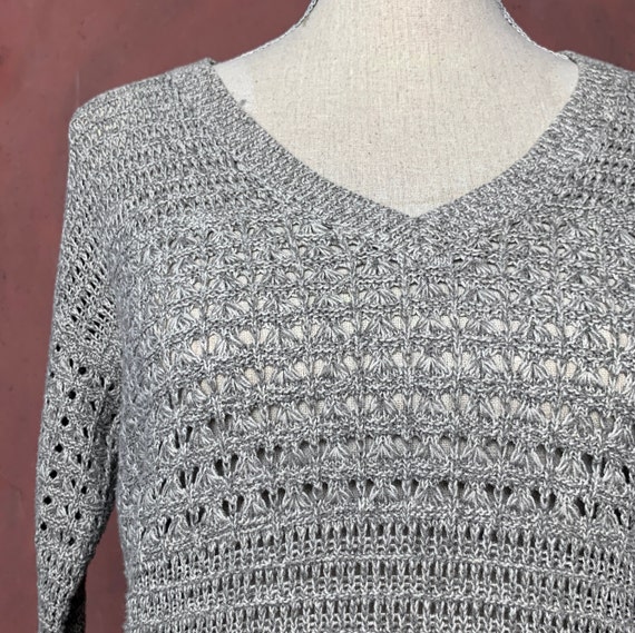DKNY Beige Sweater / Beige Jumper / Vintage V-Nec… - image 5
