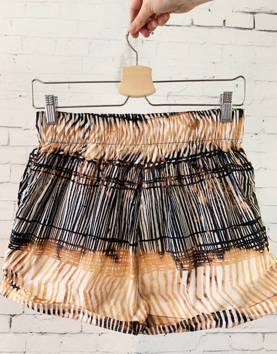 UPCYCLED Black \u0026 White Paper Bag Shorts 