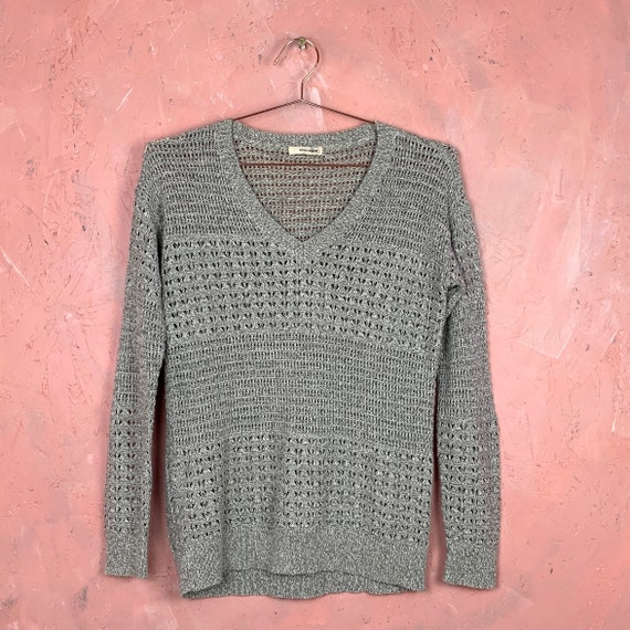 DKNY Beige Sweater / Beige Jumper / Vintage V-Nec… - image 2