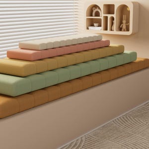 ColourTree Custom Size 2" Thick Bench Cushion,Circle Fleece Anti-Pet Scratch Bay Window Cushion,Indoor / Outdoor,Custom Chair Cushions image 7