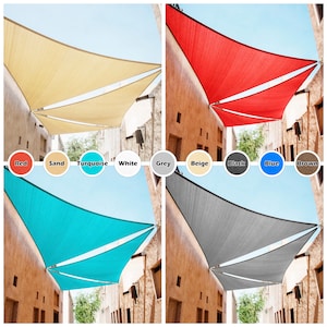 ColourTree Triangle Sun Shade Sail Canopy Shelter Fabric Cloth Screen Outdoor Patio Carport - (We Make Custom Size)