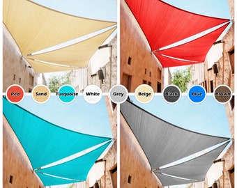 ColourTree Triangle Sun Shade Sail Canopy Shelter Fabric Cloth Screen Outdoor Patio Carport - (We Make Custom Size)