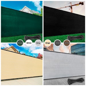 ColourTree Fence Privacy Screen Windscreen Cover Fabric Shade Tarp Netting Mesh Cloth - Commercial Grade - We Make Custom Size