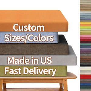 ColourTree 4 Inches Thick Custom Bench Cushion Customized Cushion Custom Size Window Seat Cushion Custom Cushion Indoor Custom Cushion Sofa