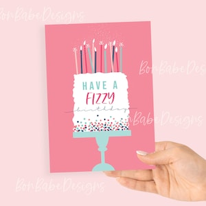 Arbonne | Birthday Card | Bon Babe | 5" x 7" Digital file | Printable | Download + Print | Arbonne Birthday | Have a Fizzy Birthday