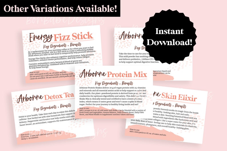 Gentle Cleanse CleanTox Download Sample Cards Arbonne Sample Kit Card Print Arbonne 30 Day Cleanse 4 x 6 Digital file