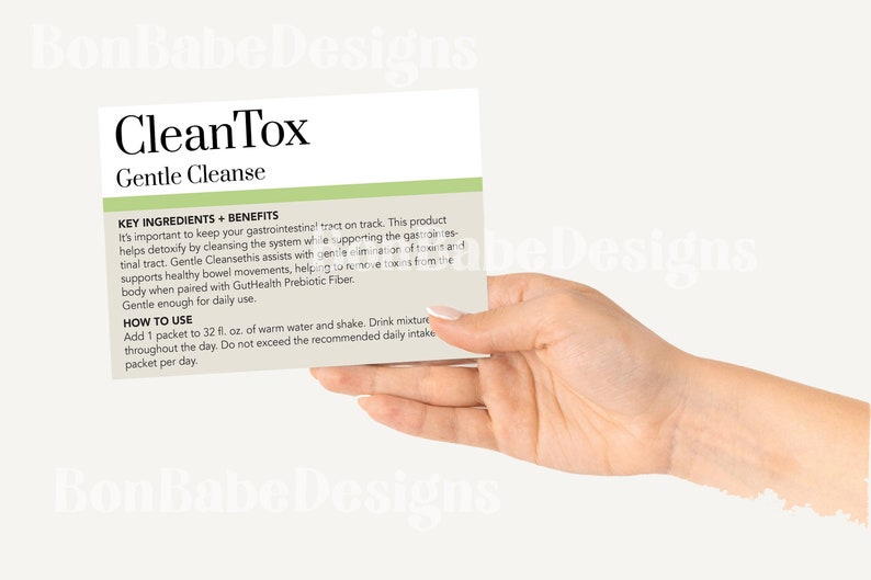Gentle Cleanse CleanTox Download Sample Cards Arbonne Sample Kit Card Print Arbonne 30 Day Cleanse 4 x 6 Digital file