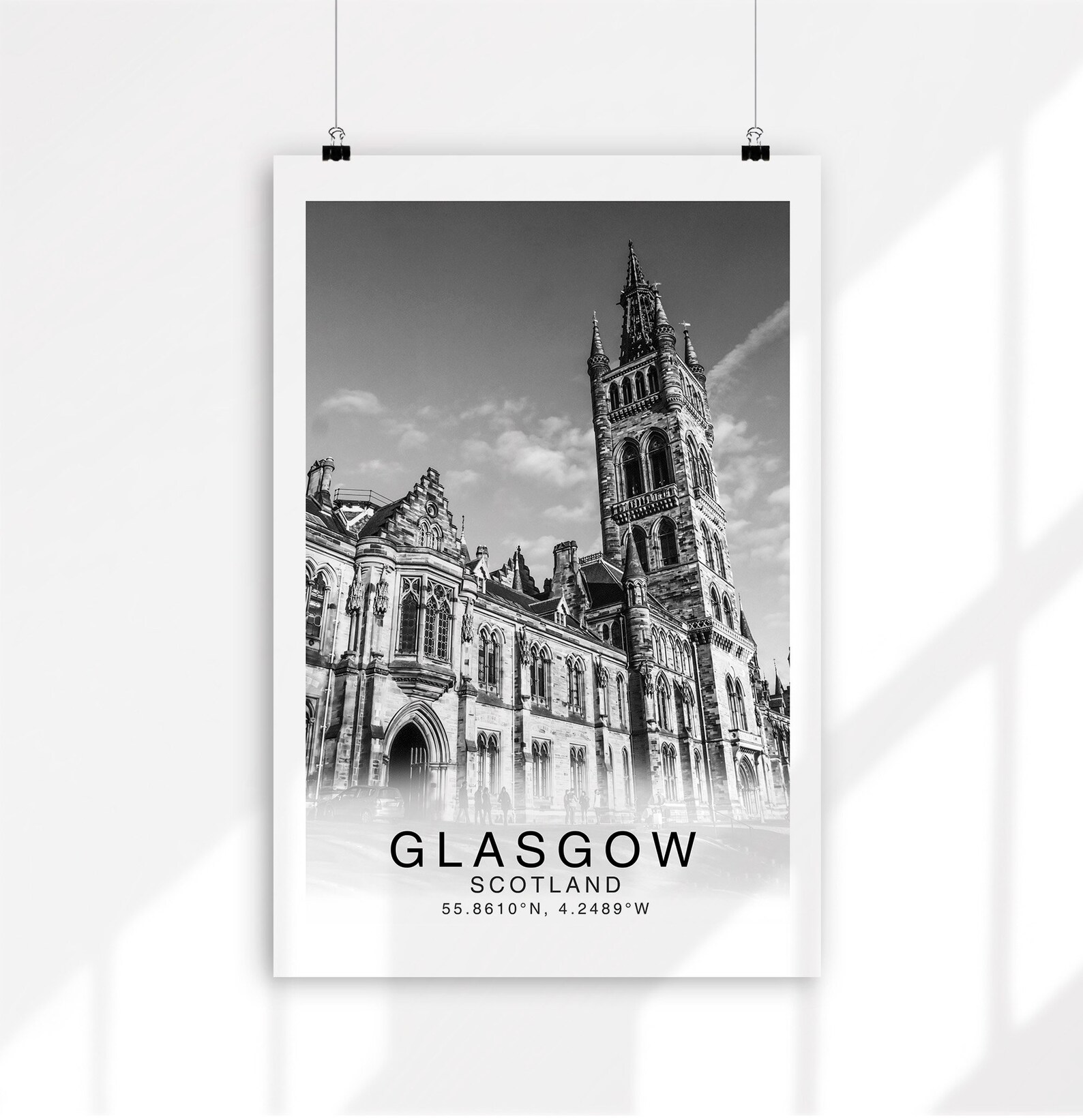 Glasgow Print Glasgow Travel Poster Wall Art Decor Glasgow Etsy