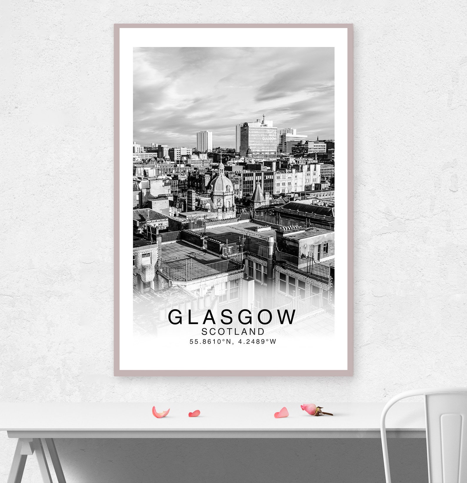 Glasgow Travel Poster Glasgow Print Wall Art Decor Glasgow Etsy