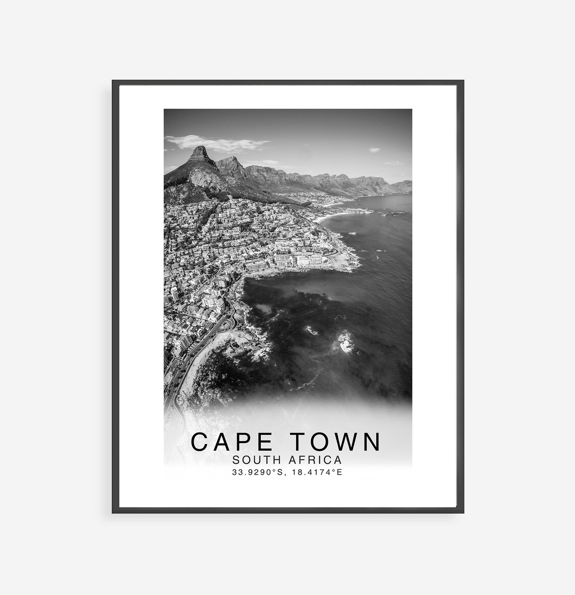 Cape Town Poster Cape Town Travel Print Unique Wall Art Etsy