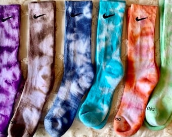 Tie dye nike socks