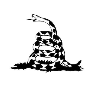 Gadsen Snake SVG, Snake, Don&#39;t tread on me logo, Snake File, Gadsen flag design, Gadsen Snake Cut File