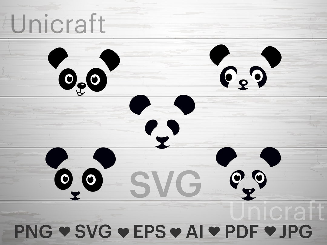 Cute Panda Svg, Baby Panda Head Svg , Vector, Panda Bear Face ...