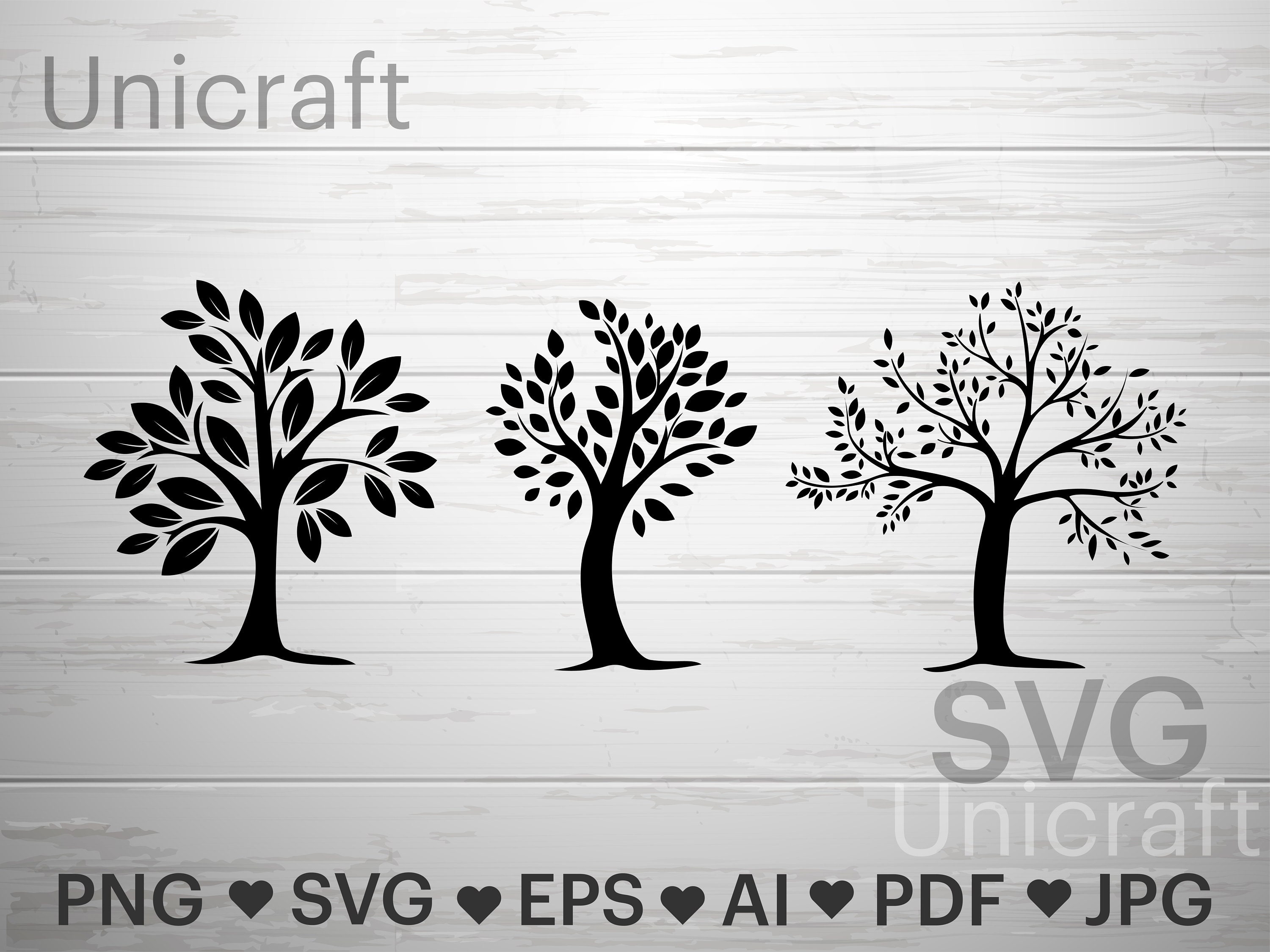 Tree Svg, Tree svg file, Vector, Tree silhouette svg, Forest Clipart,…