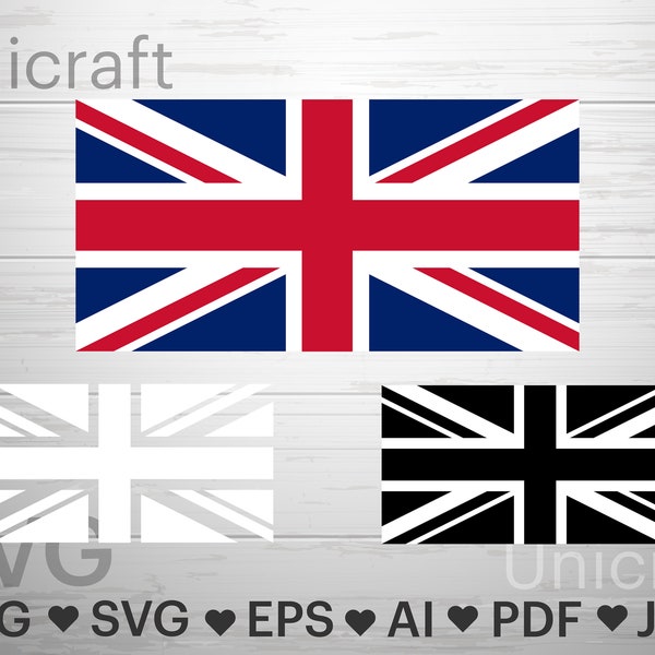 UK flag Svg, United Kingdom Vector illustration, British Flag, Union Jack British Flag Clipart, Silhouette Cricut Cutting File. Printable