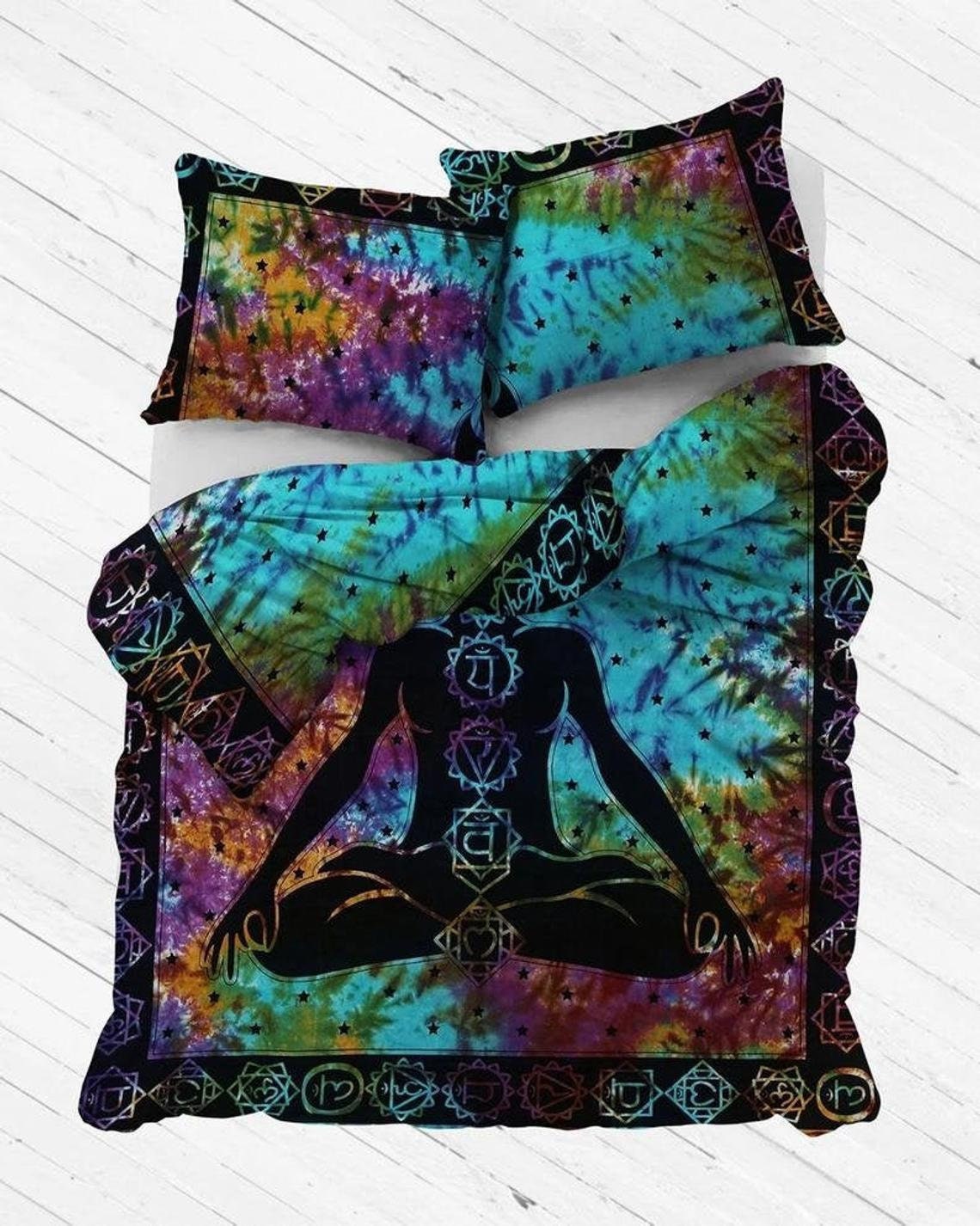 Indian Hippie Bohemian Prints Duvet Cover With Two Pillowcase Etsy