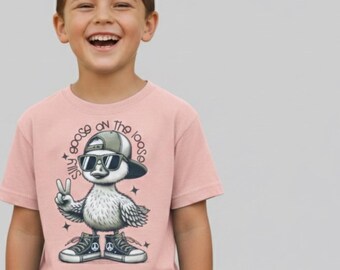 Silly Goose On the Loose Sarcastic Humor Designs Youth Tshirt Funny Animal Print