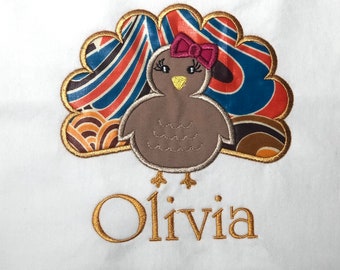 Girls thanksgiving turkey shirt /personalized shirt thanksgiving/custom turkey shirt