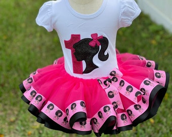 Black Girl Birthday Tutu set/ birthday  black girl tutu with shirt glitter personalized/black girl  outfit/black girl tutu set