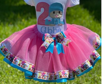 Birthday Girl tutu outfit  custom embroidery